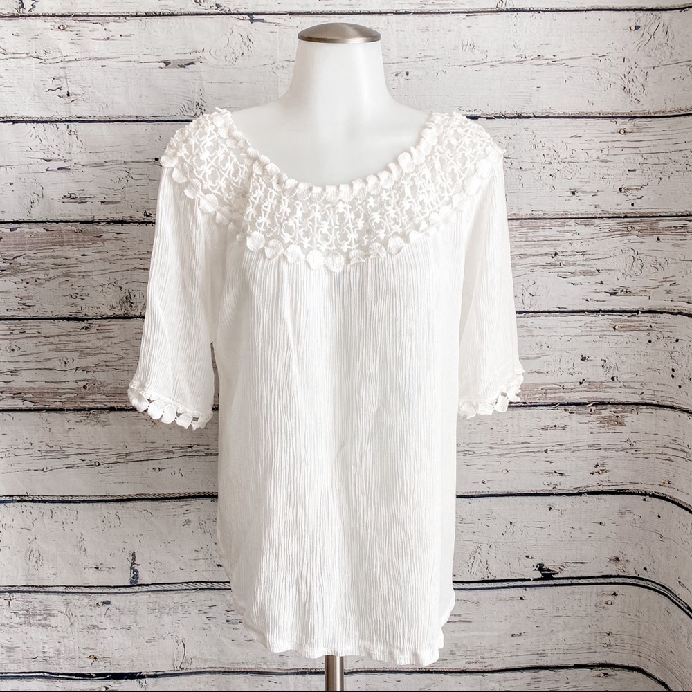 Wrangler Crochet eyelet top